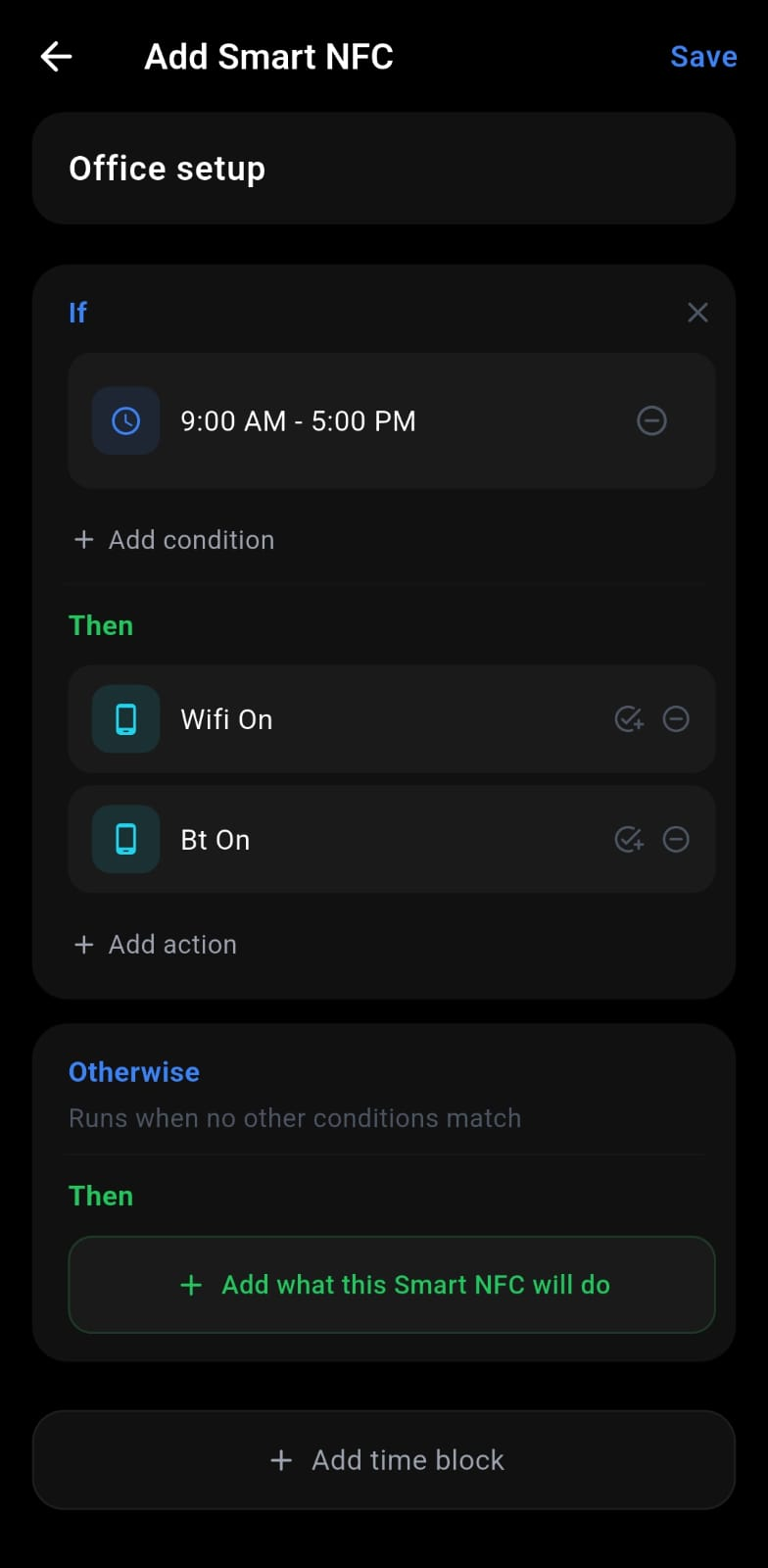 IF / ELSE automation editor with live conditions