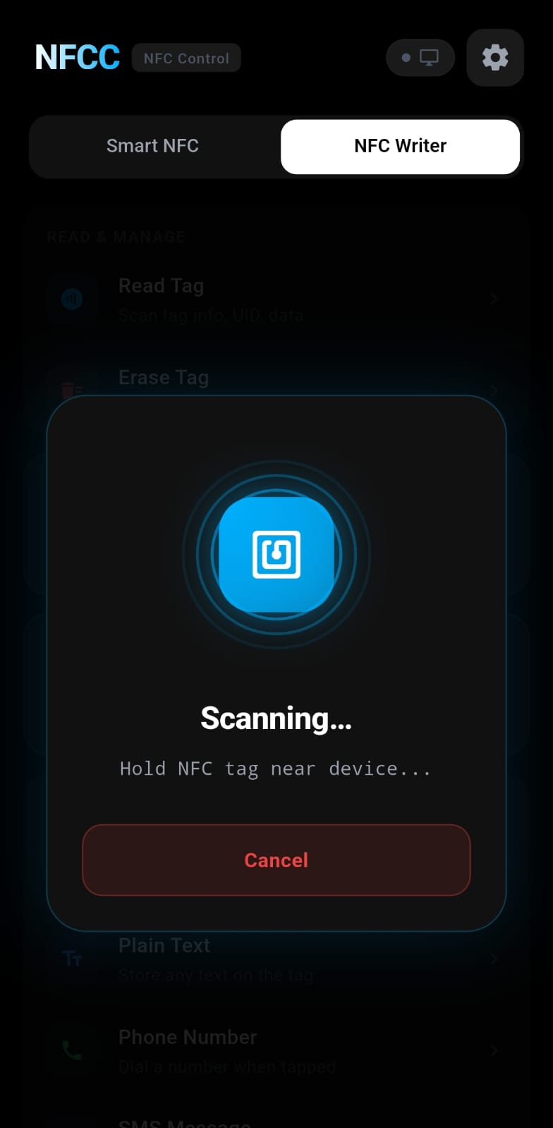 Tap feedback — haptic confirmation on every scan